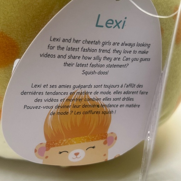 New Squishmallow Kellytoy Squish-DOOS 8" Lexi The Yellow Cheetah Plush W/Tags - Picture 5 of 15